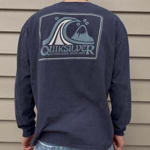Quiksilver Vintage Graphic Long Sleeve T-Shirt Navy T-Shirt